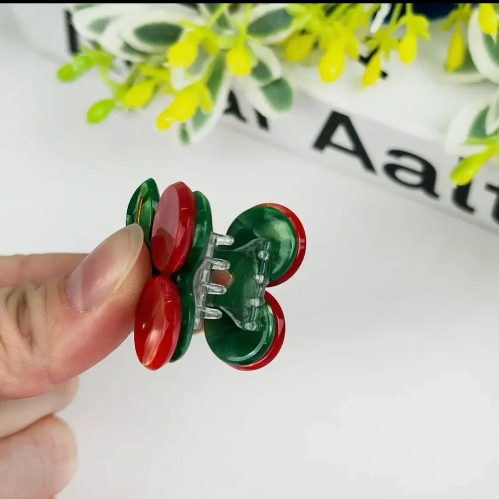 Mini Cherry Shaped Hair Clips - Picture 3 of 3